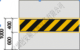 立柱、墻面警示線